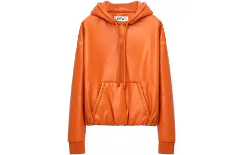 LOEWE Sweatshirts Men's Orange Hooded Moderate Regular
