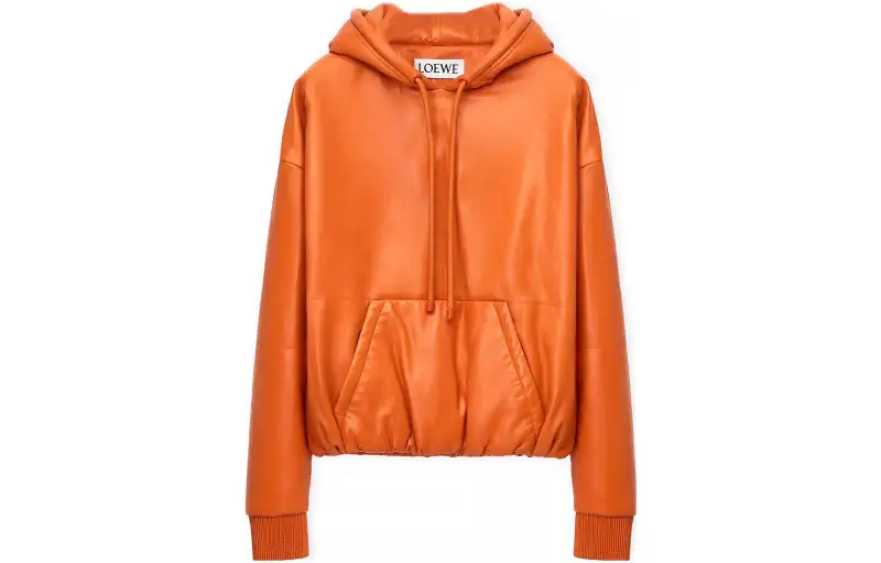 LOEWE Sweatshirts Men's Orange Hooded Moderate Regular