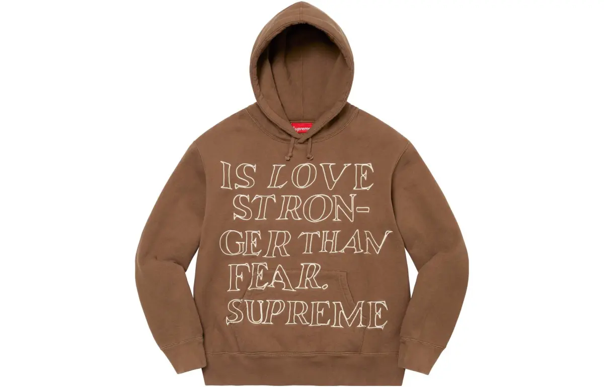 Supreme Stronger Than Fear Hooded Sweatshirt