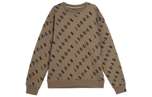 Jordan Sweatshirts Men's Brown Crew Neck Moderate Regular