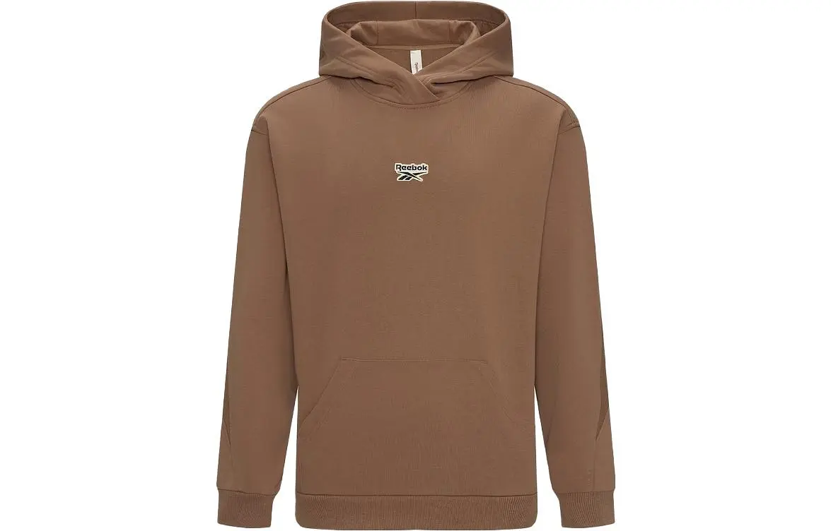 Reebok Sweatshirts Unisex Tan Hooded Moderate Regular