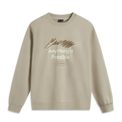 Li Ning Sports Life Collection Sweatshirt Unisex Muted Grass