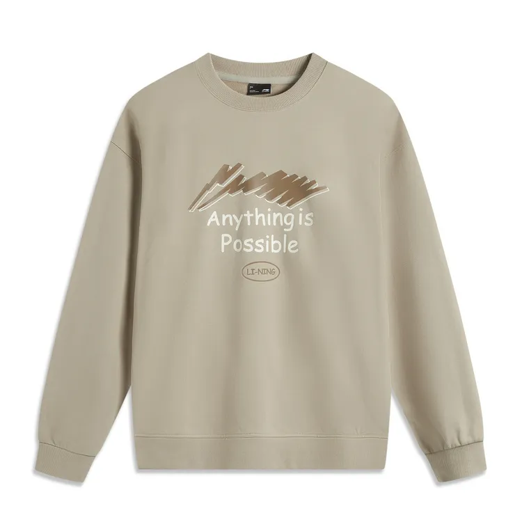Li Ning Sports Life Collection Sweatshirt Unisex Muted Grass