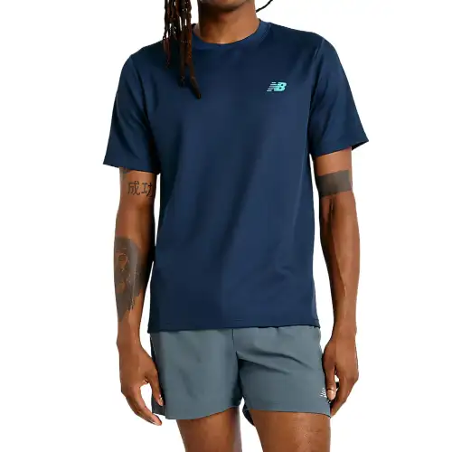New Balance Tournament Top T Shirt Men's Blue NNY