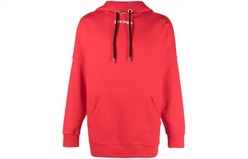 Palm Angels logo-print cotton hoodie