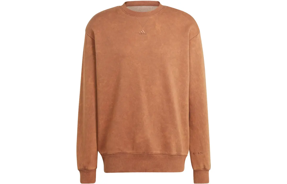 Adidas Sweatshirts Men's Brown Crew Neck Moderate Regular