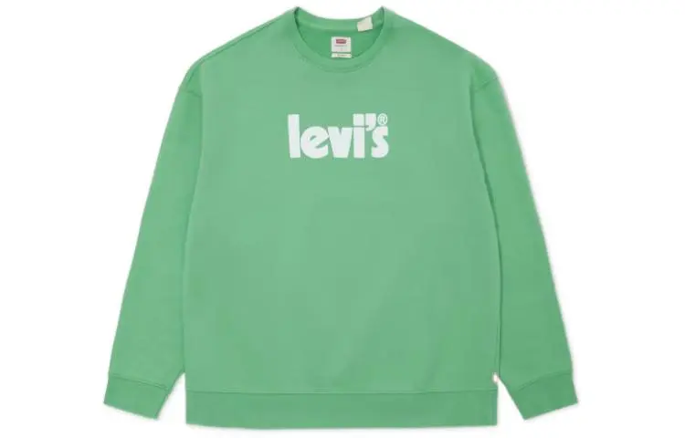 Levi's Sweatshirts Men's Green Crew Neck Moderate Regular