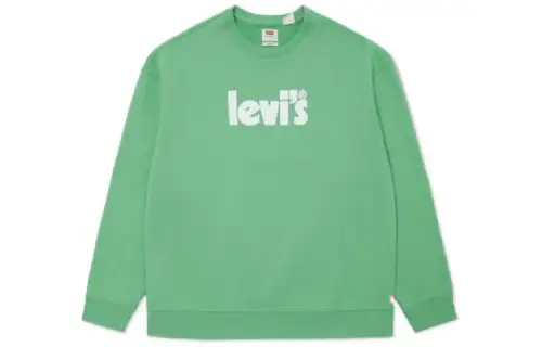 Levis Sweatshirts Men's Green Crew Neck Moderate Regular