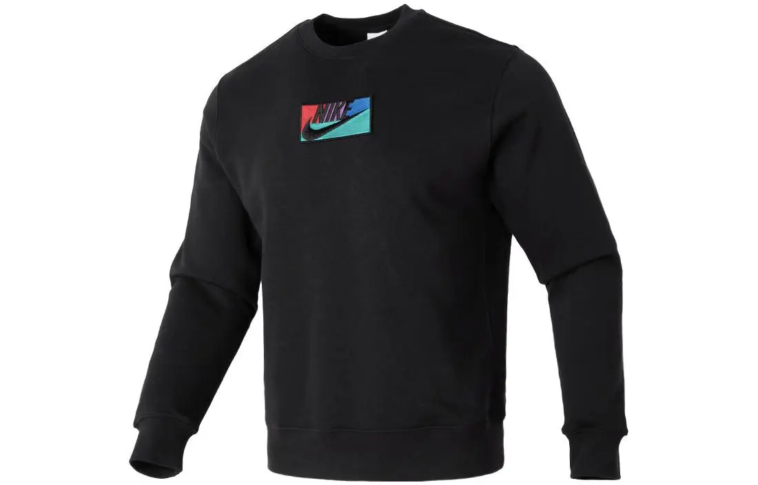 Nike Sweatshirts Men's Black Crew Neck Moderate Regular