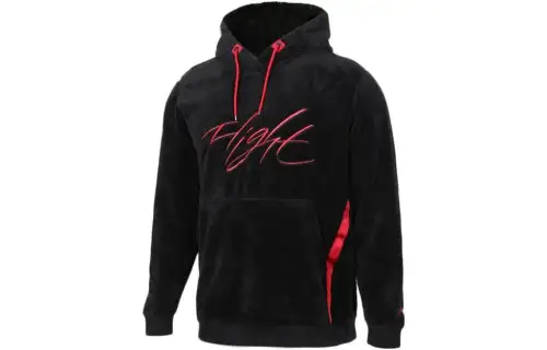 Jordan Sweatshirts Men's Black Hooded Thickened Regular