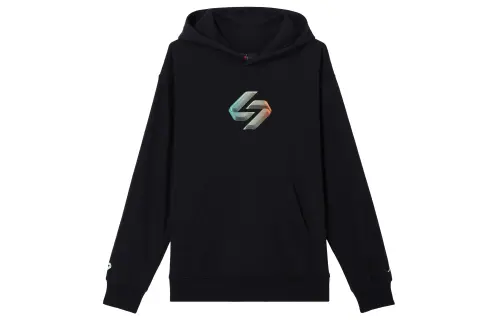 Jordan Luka Fashion Print Fleece Lined Pullover Hooded Sweatshirt Men's Black