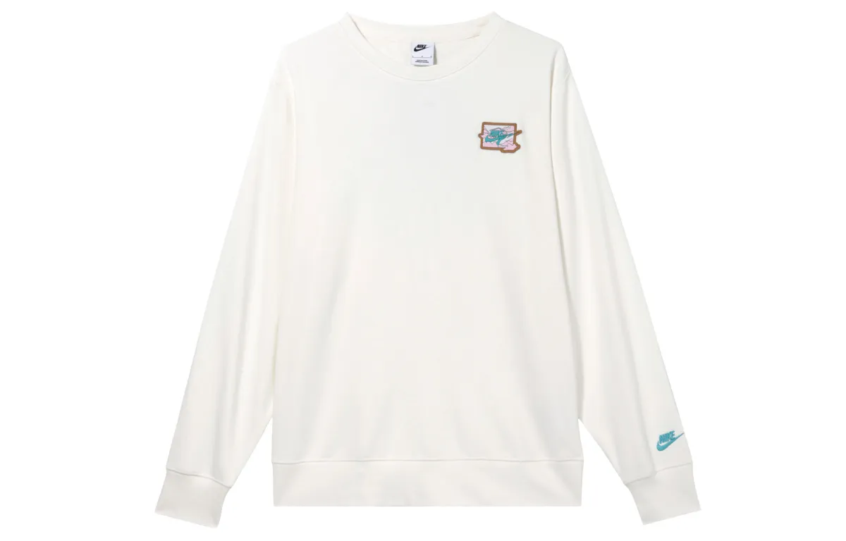 Nike Sweatshirts Men's Beige Crew Neck Moderate Straight Fit