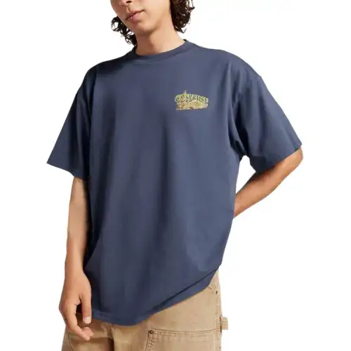 Converse T Shirts Men's Blue Crew Neck Moderate Straight Fit