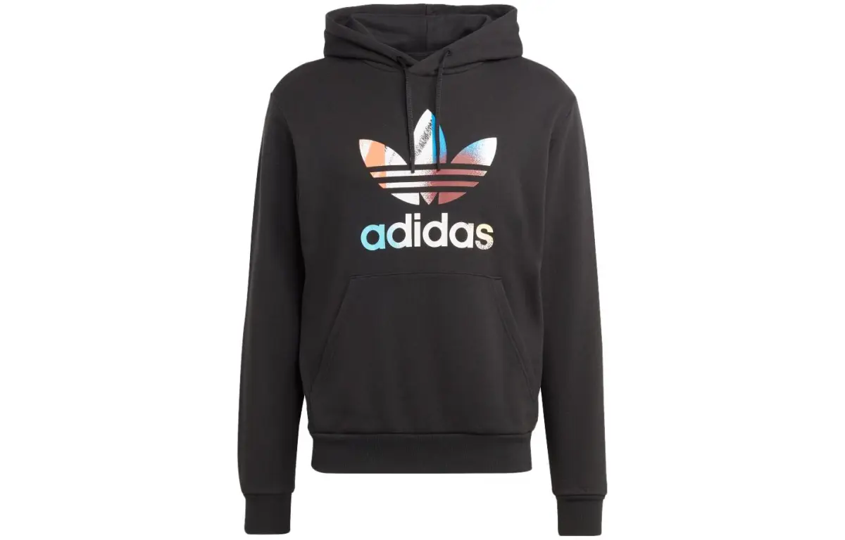Adidas Originals Sweatshirts Men's Black Hooded Moderate Regular