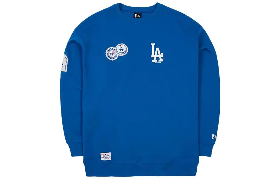 New Era Sweatshirts Unisex Blue Crew Neck Thickened Regular