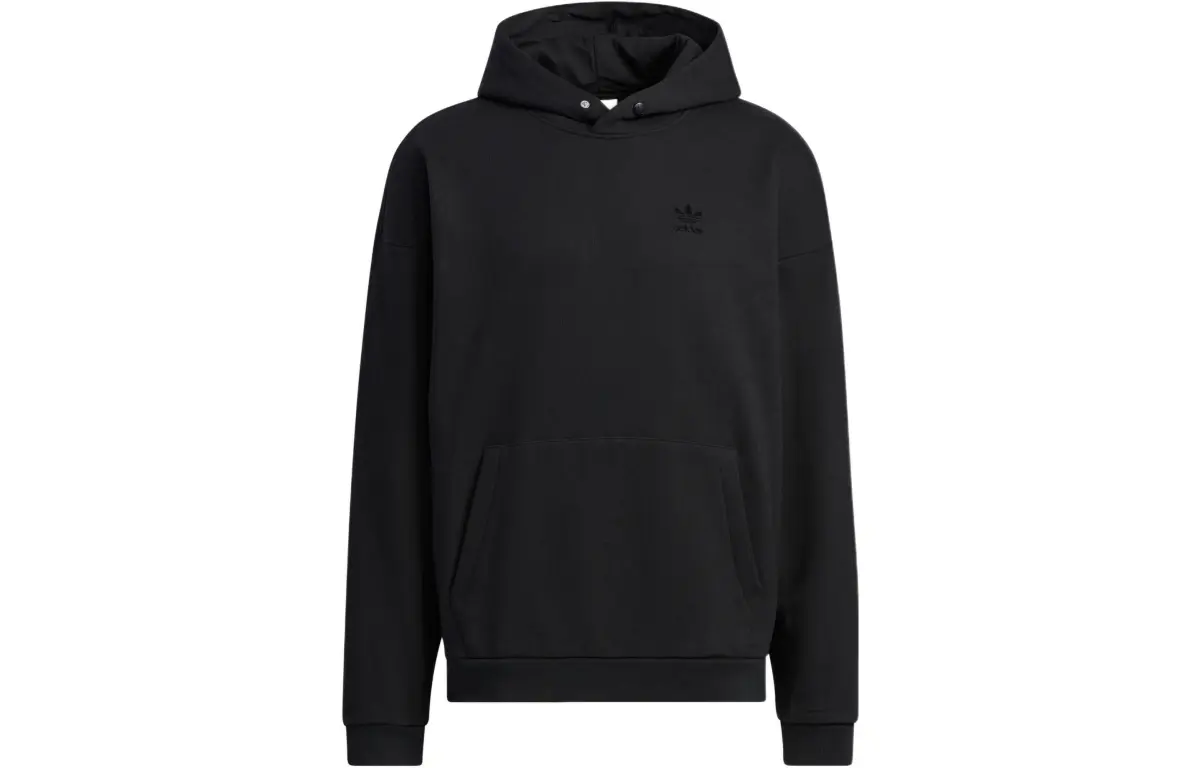 Adidas Originals Essential Sweatshirts Men's Black Hooded Moderate Regular
