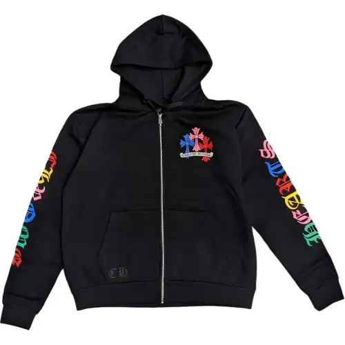 Chrome Hearts Multi Color Cross Cemetery Zip Up Hoodie