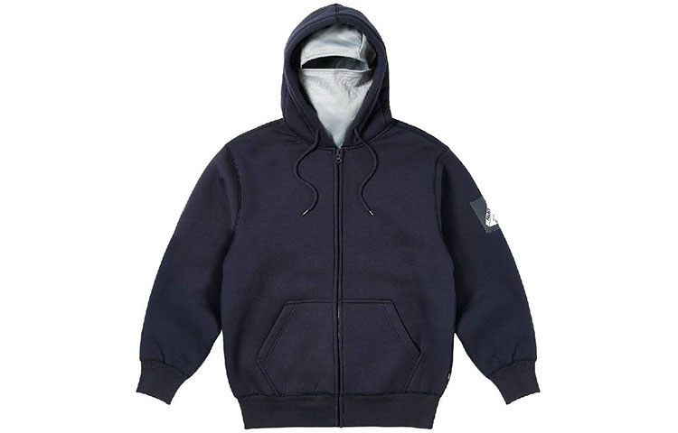 Мужское худи Palace PALACE PALACE SS23 SS23 Facemask Shearling Thermal Hood Navy Logo (темно-синий)