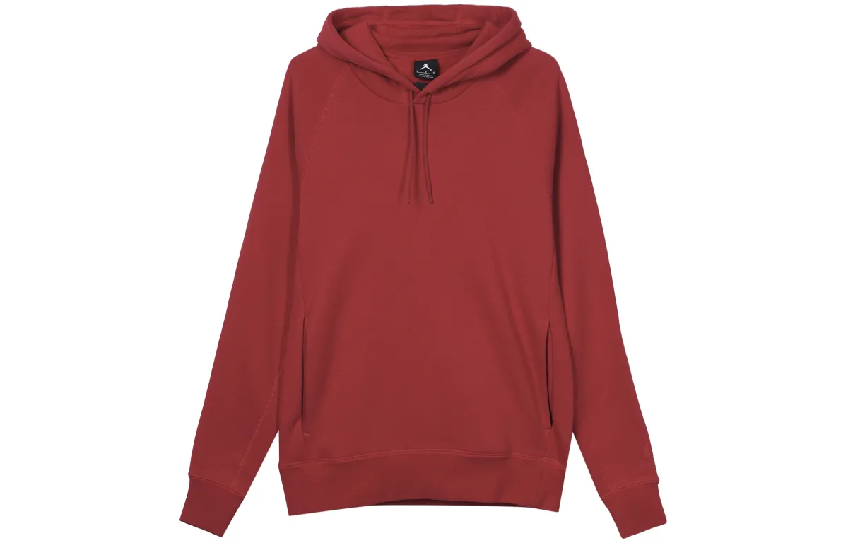 Jordan Sweatshirts Men's Red Hooded Moderate Straight Fit
