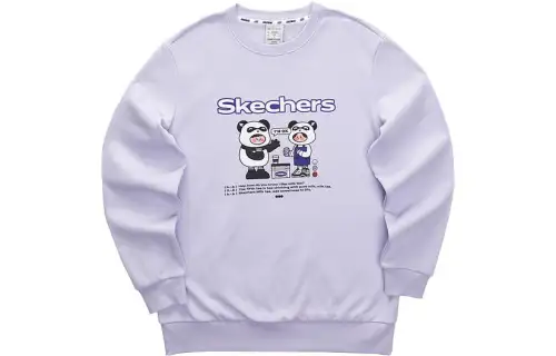 Skechers Colorful Sweatshirts Unisex Photinia Purple/00FW Crew Neck Moderate Regular