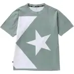 Converse Tee BIG CHEVRON LOGO T Shirt Men's Green Gray