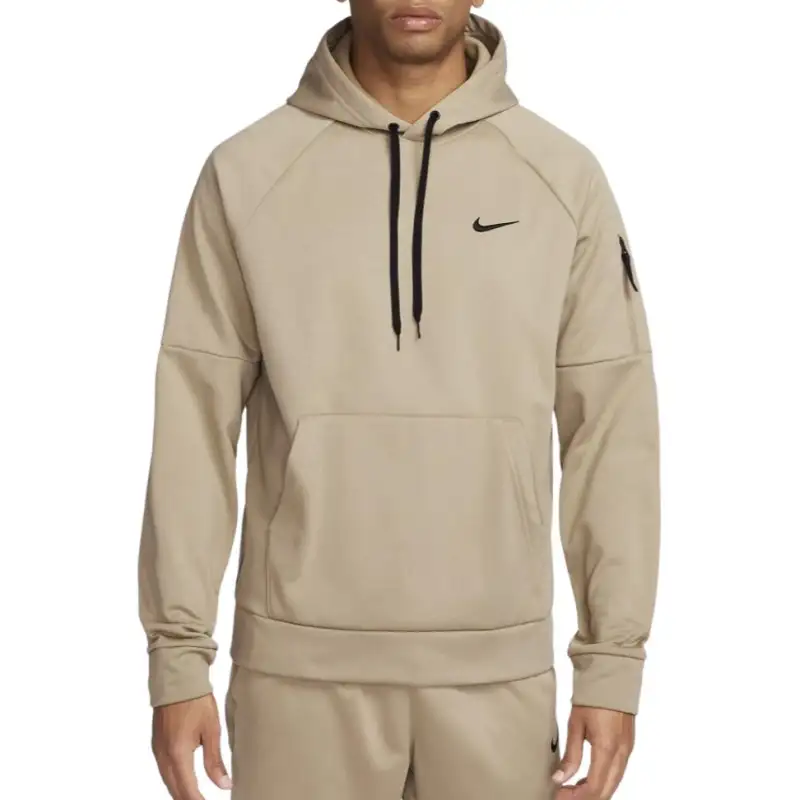 Nike Sweatshirts Men's Khaki Hooded Moderate Regular