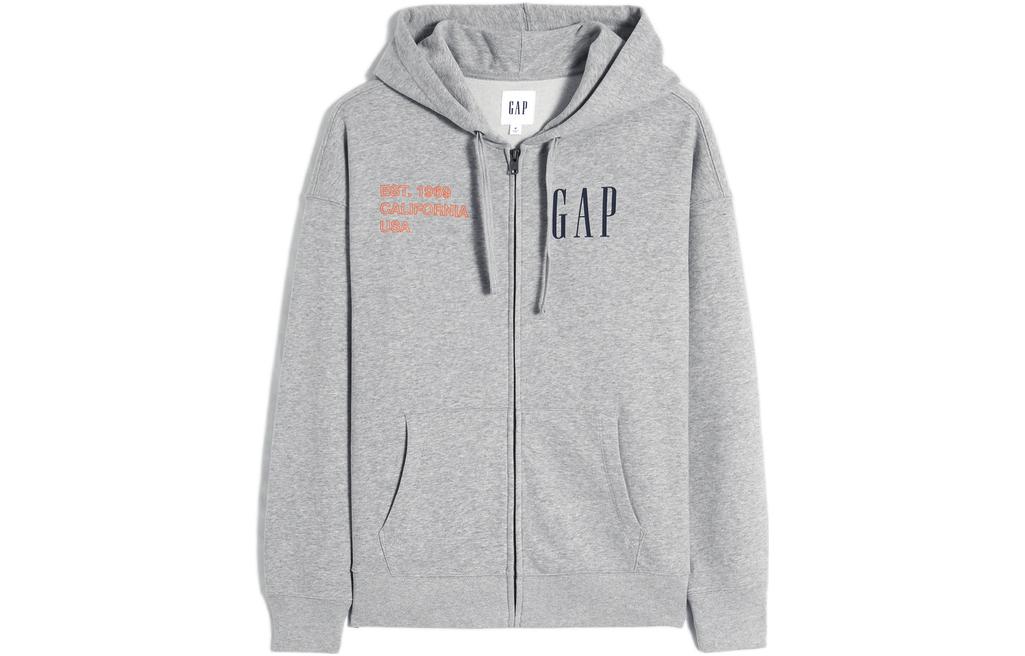GAP letter print cardigan long-sleeve hoodie unisex