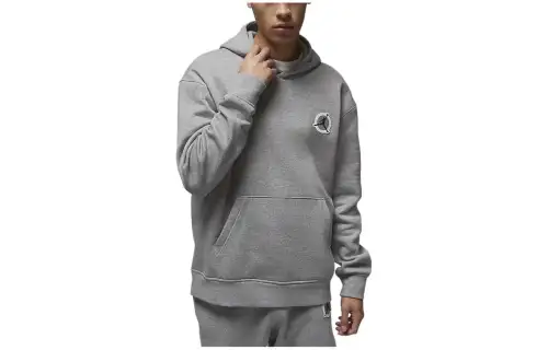 Jordan Sweatshirts Men's Gray Hooded Moderate Regular