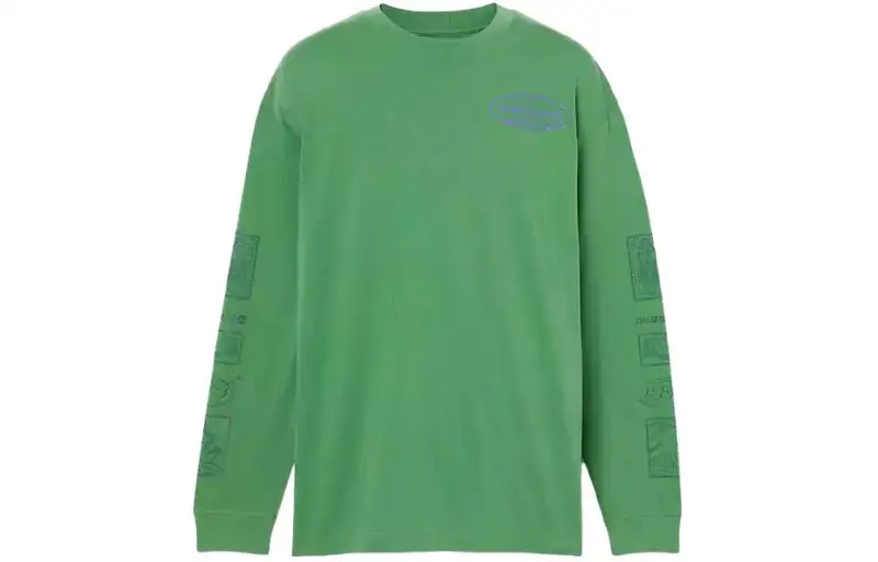 Timberland Mixed Logo Long Sleeve T Shirt Sweatshirt Unisex Green
