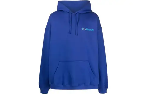 Vetements Sweatshirts Men's Royal Blue Hooded Moderate Regular