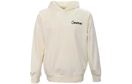 Converse RAGLAN ELEVATED Sweatshirts Men's White Hooded Moderate Regular