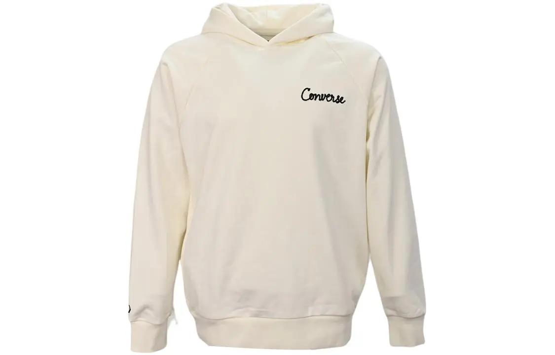 Converse RAGLAN ELEVATED Sweatshirts Men's White Hooded Moderate Regular