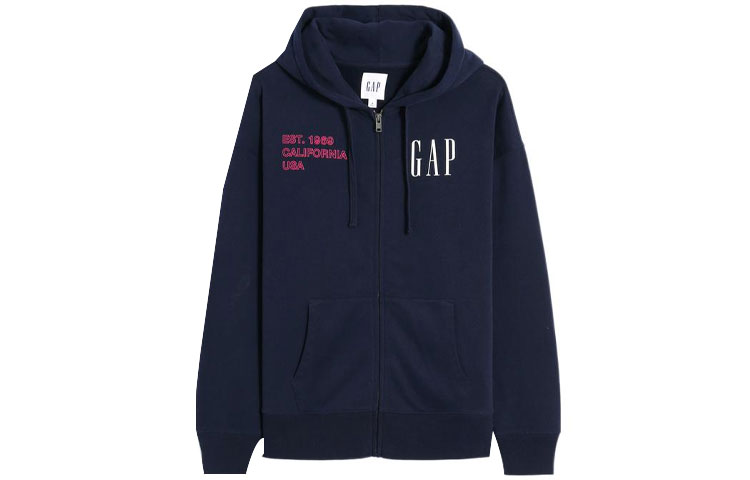 GAP letter print cardigan long-sleeve hoodie unisex