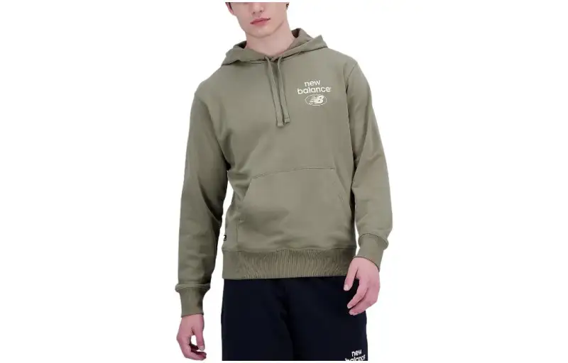 New Balance Essentials Reimagined French Terry Hoodie Sweatshirt Men's Green