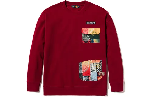 Timberland Sweatshirts Unisex Bicycle Red Crew Neck Moderate Regular