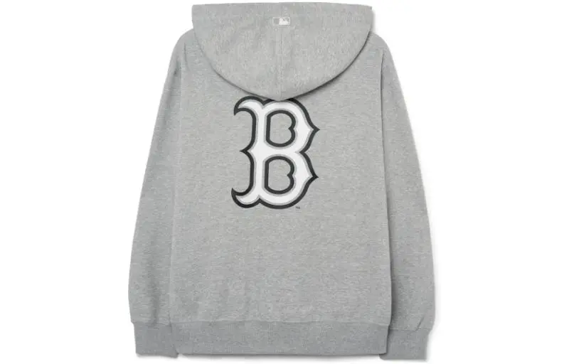 MLB Sweatshirts Unisex Gray Hooded Moderate Cardigan