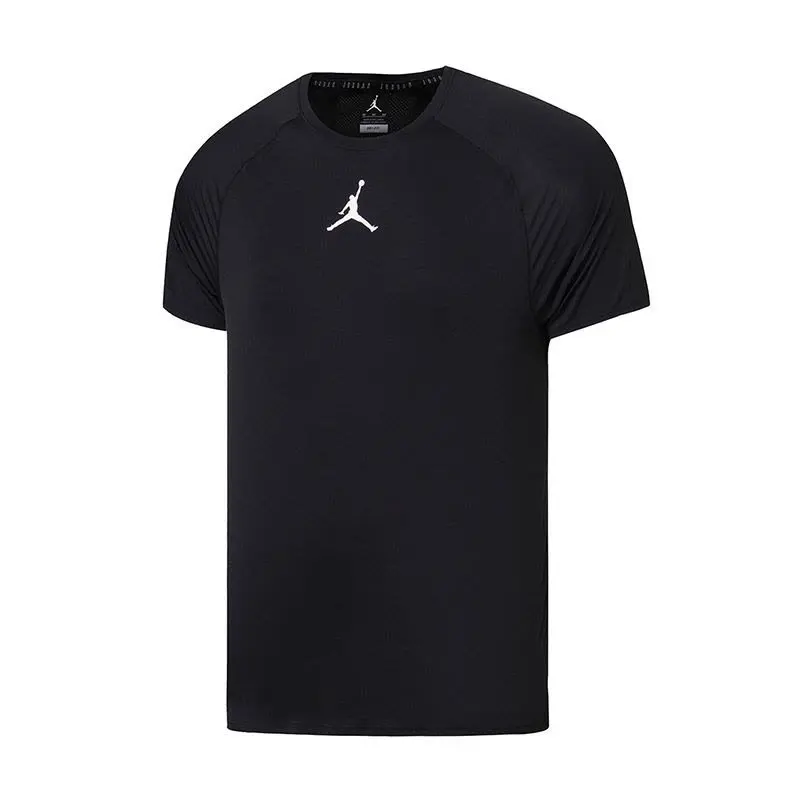 Jordan T Shirts Men's Black Crew Neck Moderate