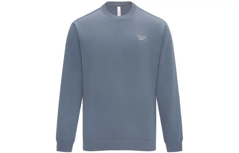 Reebok Sweatshirts Unisex Blue Gray Crew Neck Moderate Regular