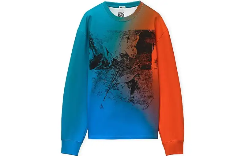 LOEWE Sweatshirts Men's Multicolor Crew Neck Moderate Regular