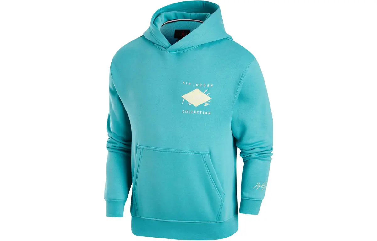 Jordan Sweatshirts Men's Duck Turquoise Hooded Moderate Regular
