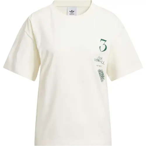 Adidas Originals LA To THE WORLD GRAPHIC TEE T Shirt Unisex Ivory/Forest Green