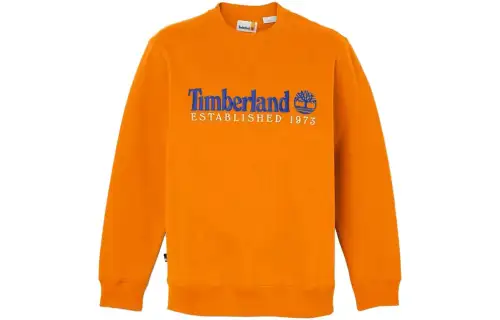 Timberland Sweatshirts Men's Orange Crew Neck Moderate Regular