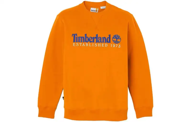 Timberland Sweatshirts Men's Orange Crew Neck Moderate Regular