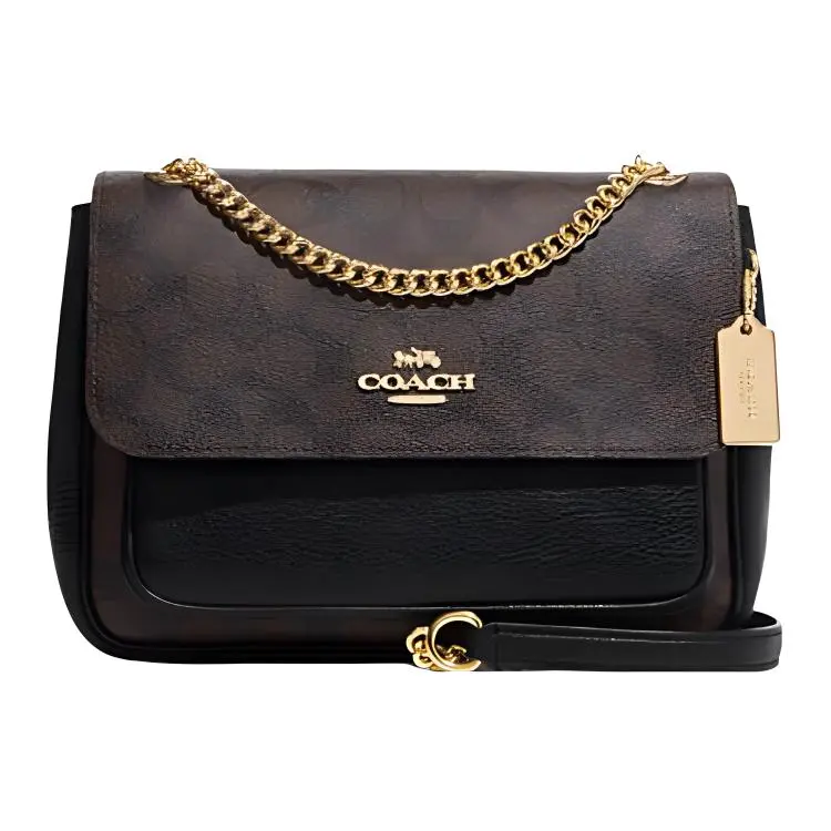 COACH Klare Cow Leather With Artificial Leather Portable Crossbody Bag, Shoulder Bag Medium Women's Dark Brown