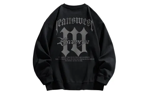 JEANSWEST Sweatshirts Unisex Crew Neck Moderate Regular