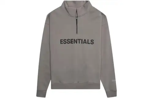 Fear Of God Essentials Sweatshirts Unisex Elephant Gray Crew Neck Moderate Other