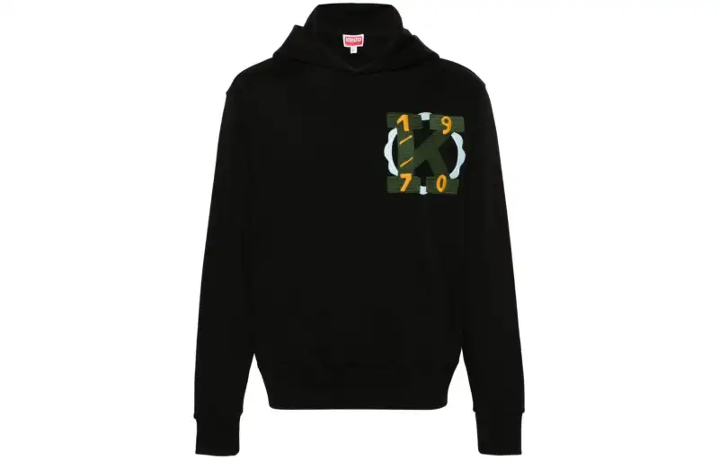 KENZO Logo Embroidered Hoodie