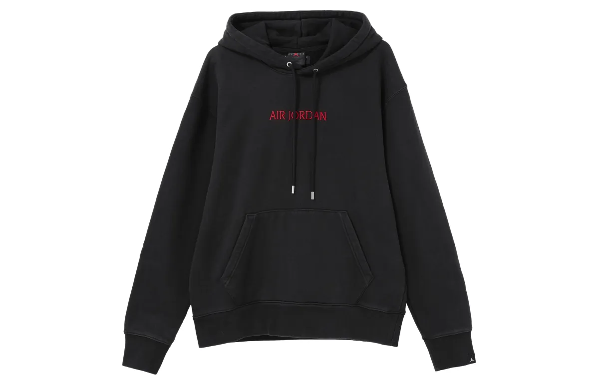 Jordan Sweatshirts Men's Black Hooded Moderate Regular