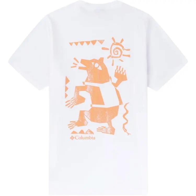 Columbia T-Shirts Men's White Crew Neck Moderate