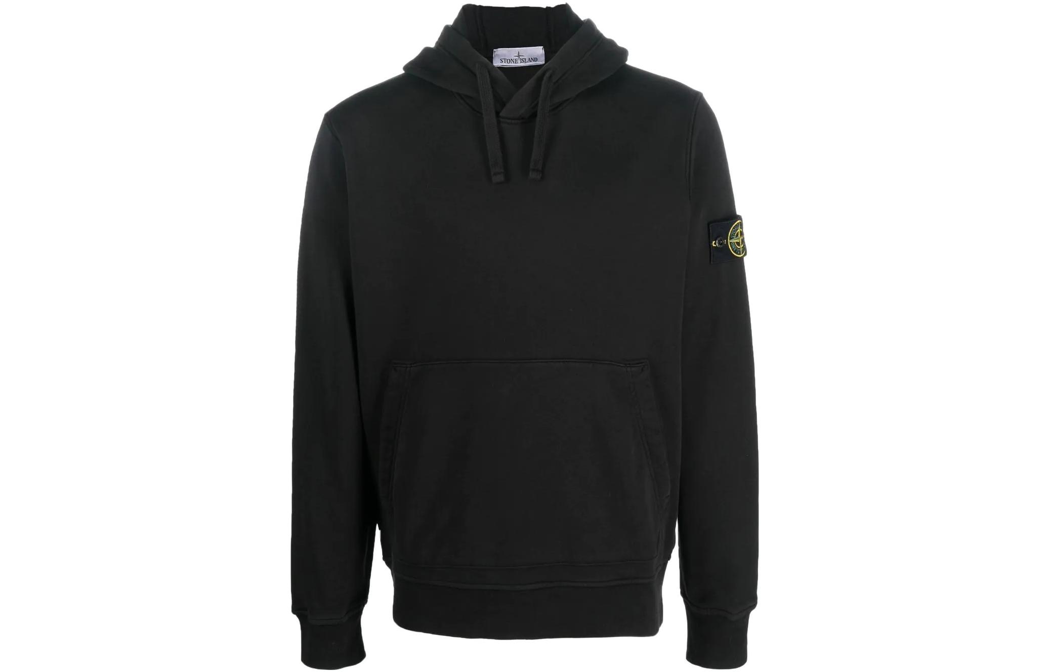 Мужское худи Stone Island Logo (черное)